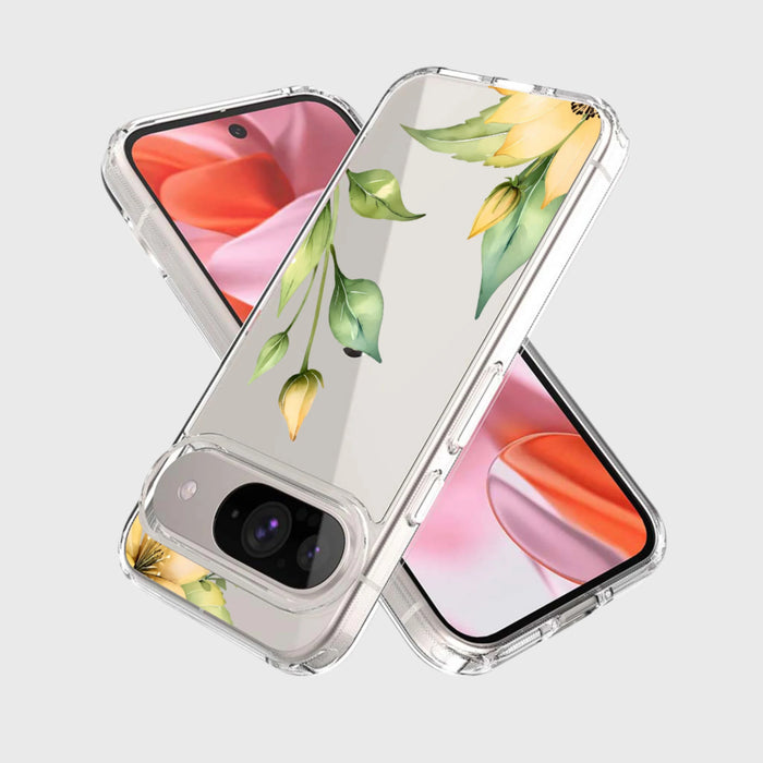 Yellow Wildflower Clear Design Case with MagSafe - Google Pixel 9 / 9 Pro