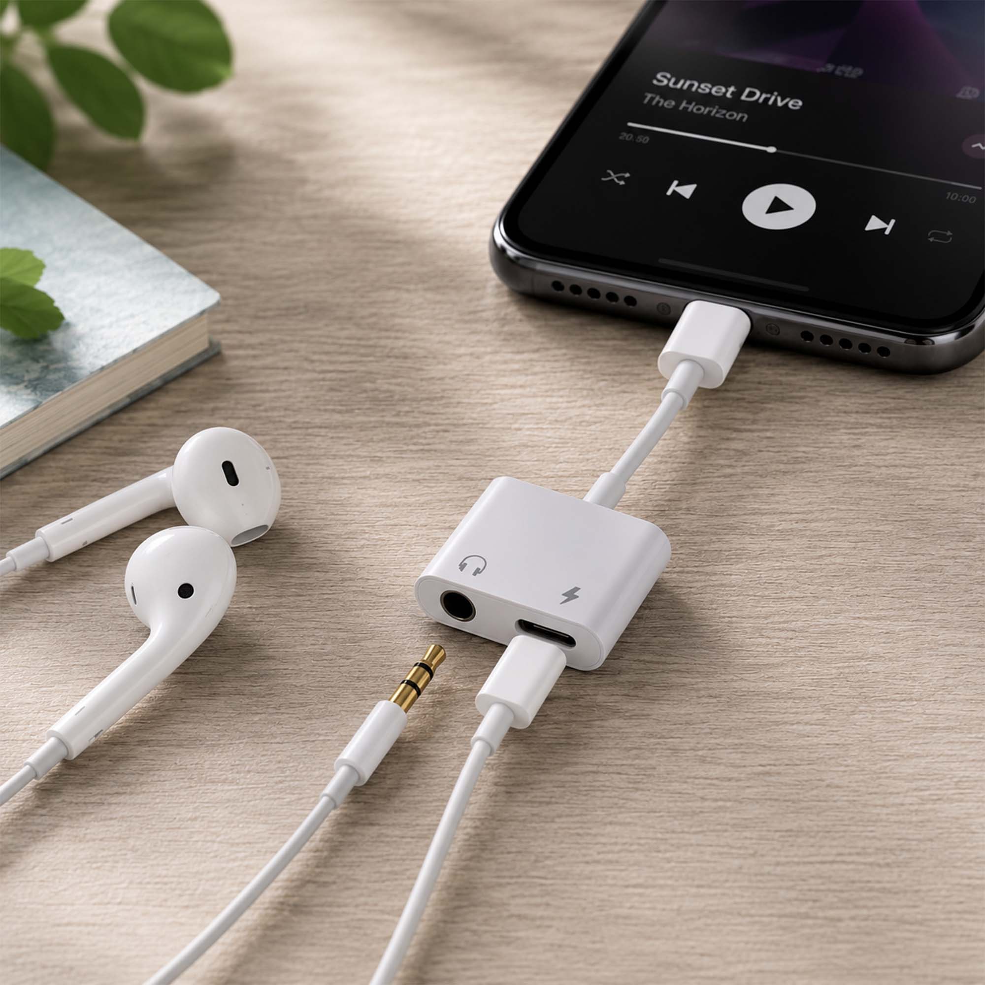 Rockstone Lightning to 3.5mm + Lightning Adapter