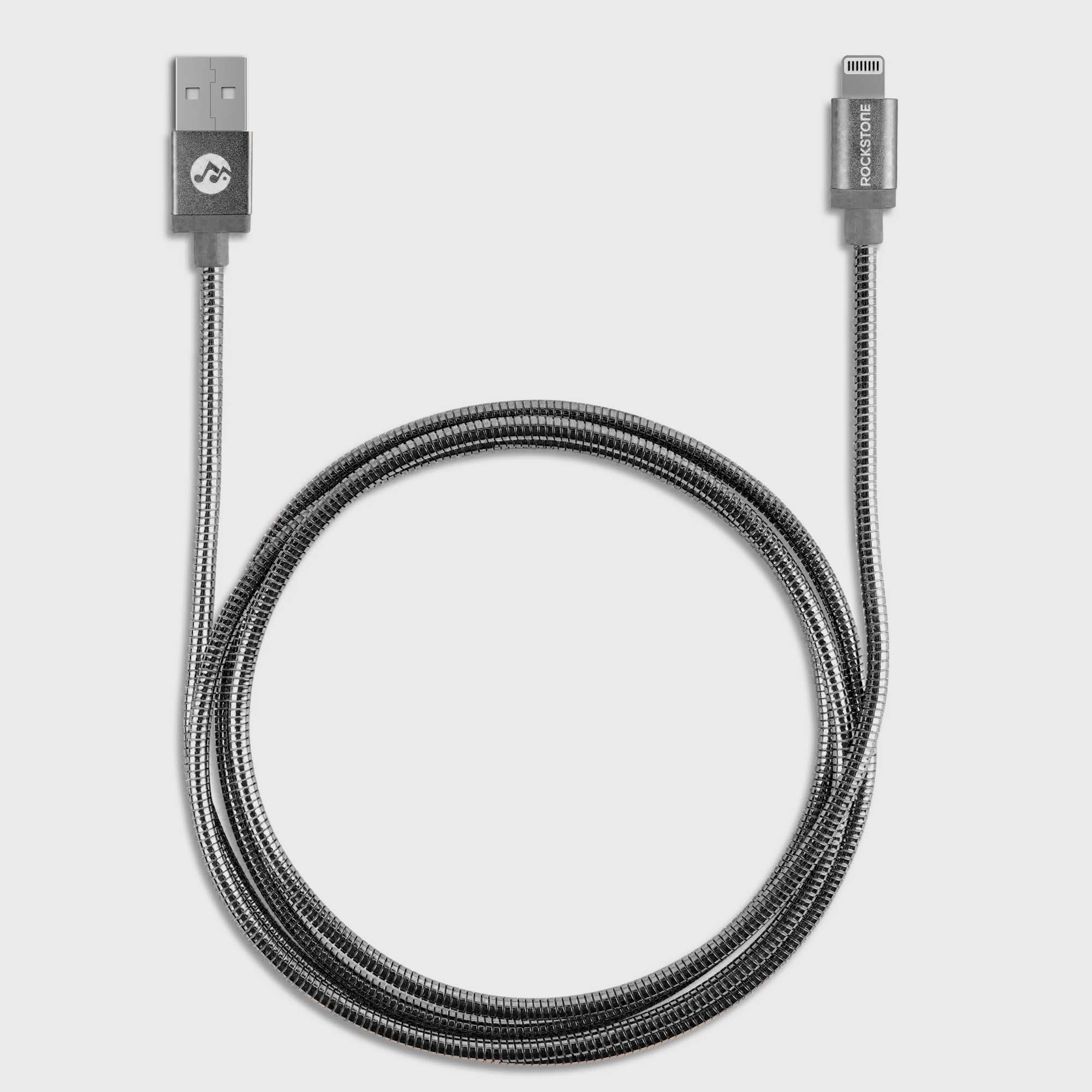 Pet Proof Metal Braided Lightning Cable - 2 Meter