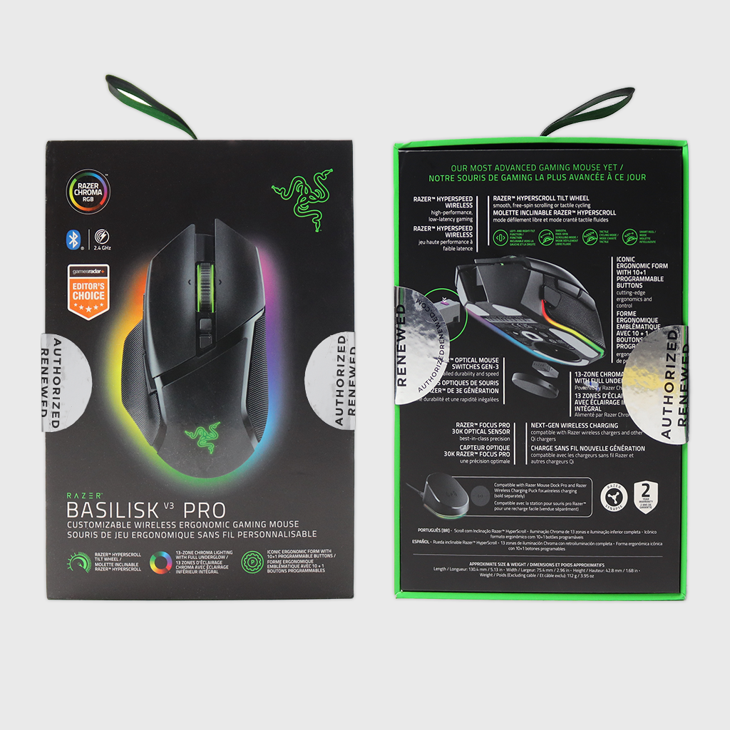 Razer Basilisk V3 Pro 30K DPI Wireless Gaming Mouse (Razer Renewed)