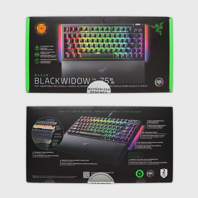 Razer BlackWidow V4 75% US (Razer Renewed)