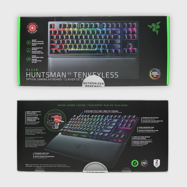 Razer Huntsman V2 TKL Gaming Keyboard (Razer Renewed)