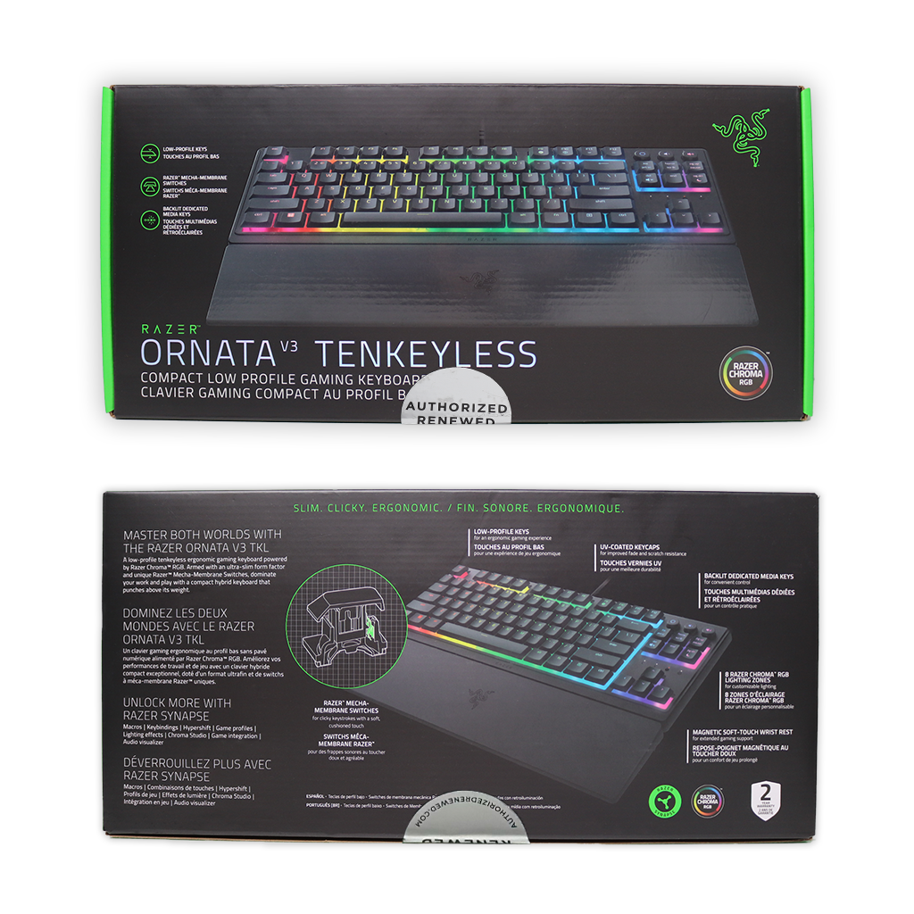 Razer Ornata V3 TKL Gaming Keyboard (Razer Renewed)