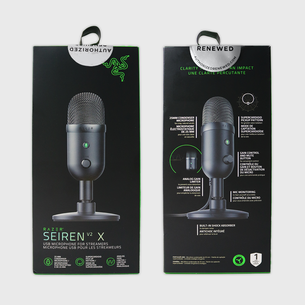 Razer Seiren V2X USB Microphone (Razer Renewed)