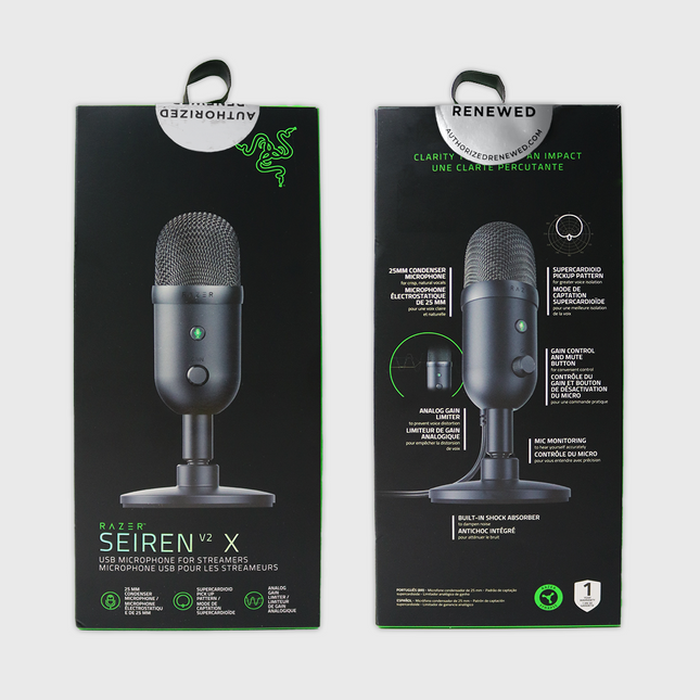 Razer Seiren V2X USB Microphone (Razer Renewed)