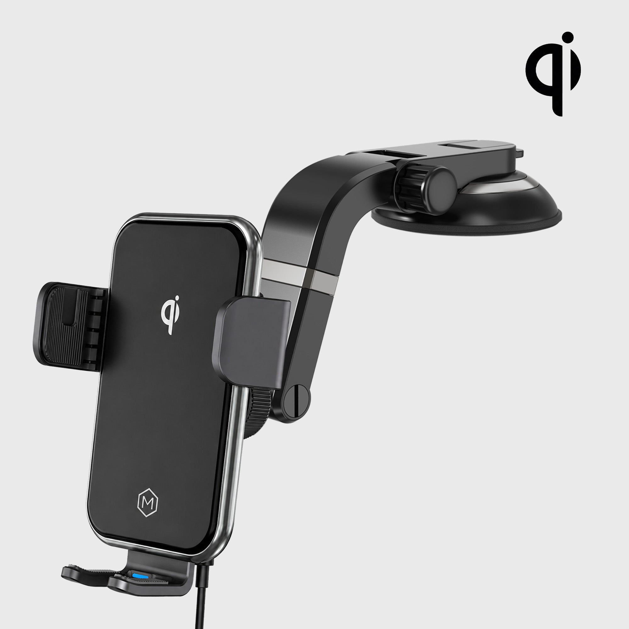 Mighty Mount Auto Grip Fast Wireless Car Charger with Multi Angle Suction Cup Mount Qi Certified