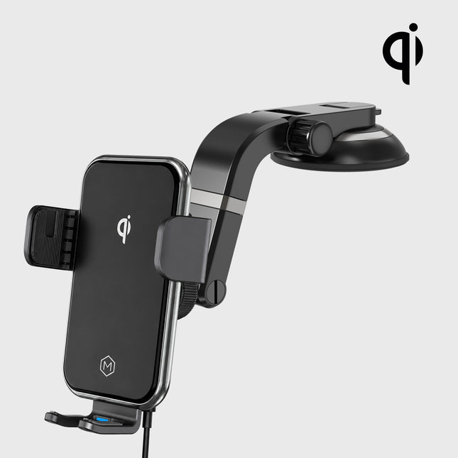 Mighty Mount Auto Grip Fast Wireless Car Charger with Multi Angle Suction Cup Mount Qi Certified