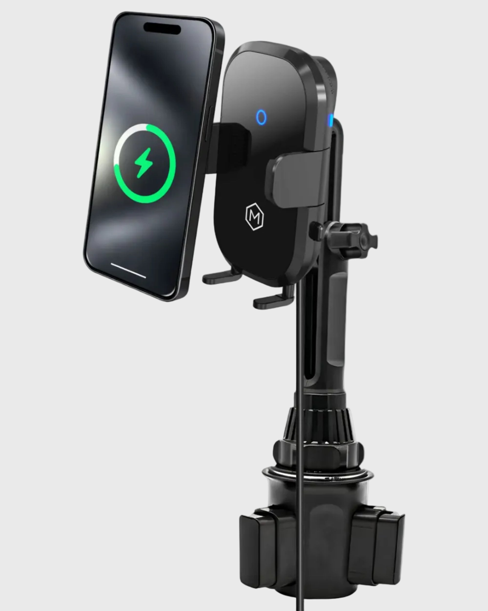 Auto Scan Fast Wireless Cup Holder Phone Mount Charger - Auto Grip