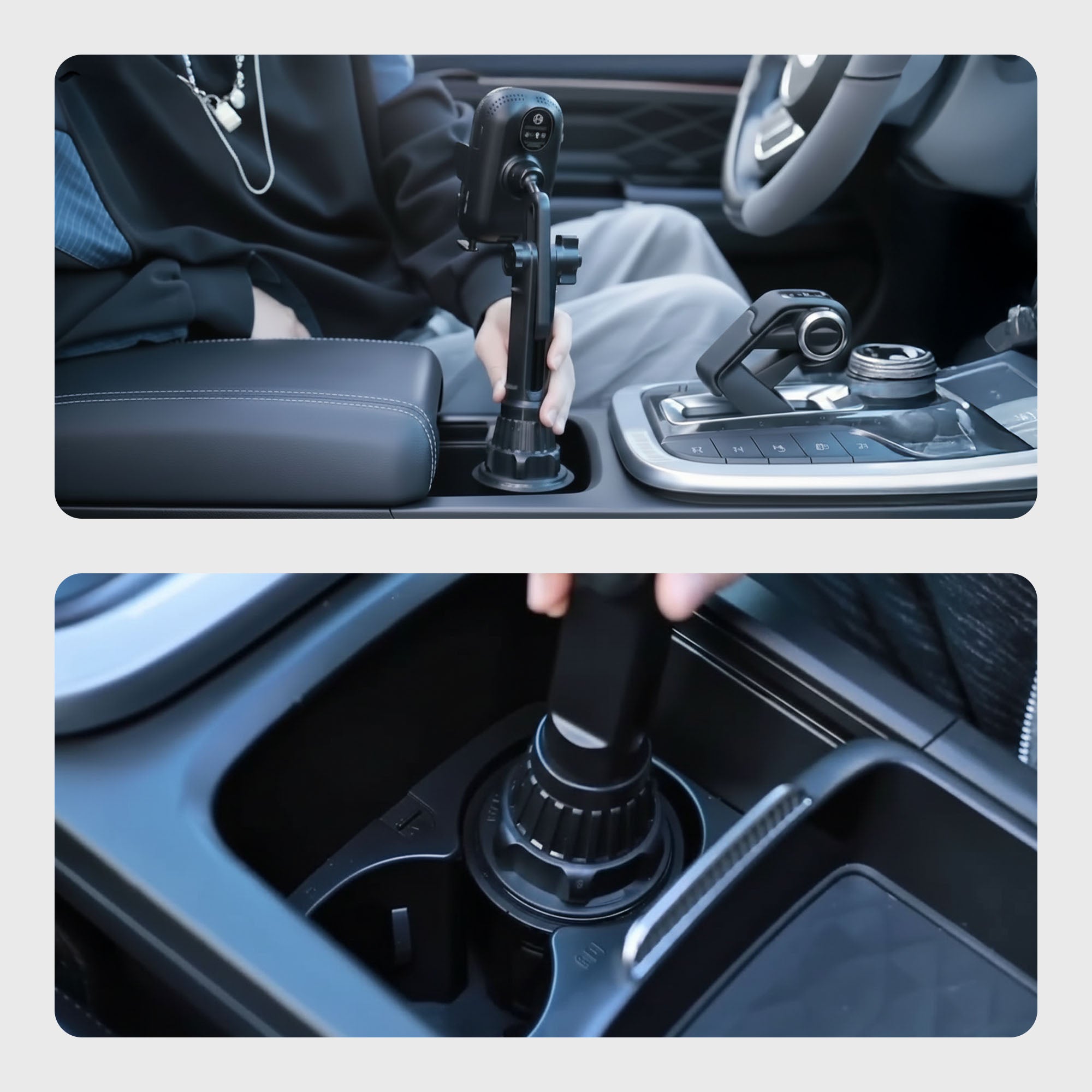 Auto Scan Fast Wireless Cup Holder Phone Mount Charger - Auto Grip