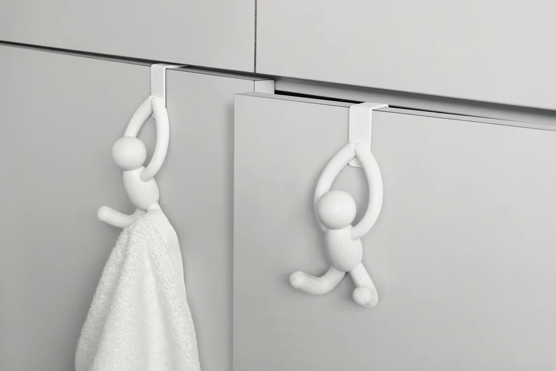 UMBRA Buddy Over The Cabinet Hooks, Set of 2 - White