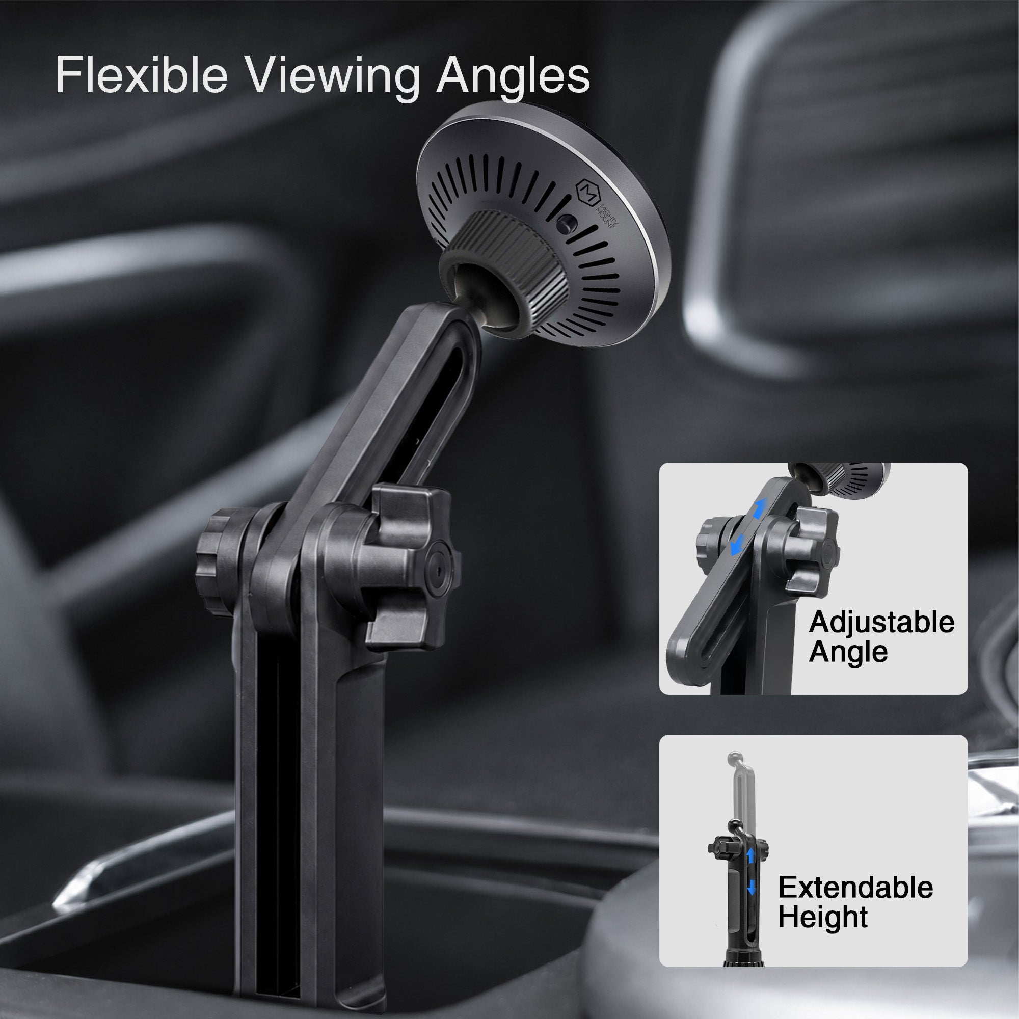 Mighty Mount MagSwitch Qi2 Wireless Charger Cup Holder Mount