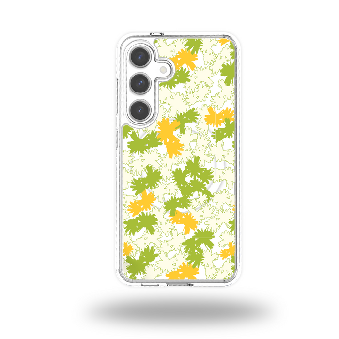 Dandelion Design Clear Case - Yellow and Green
