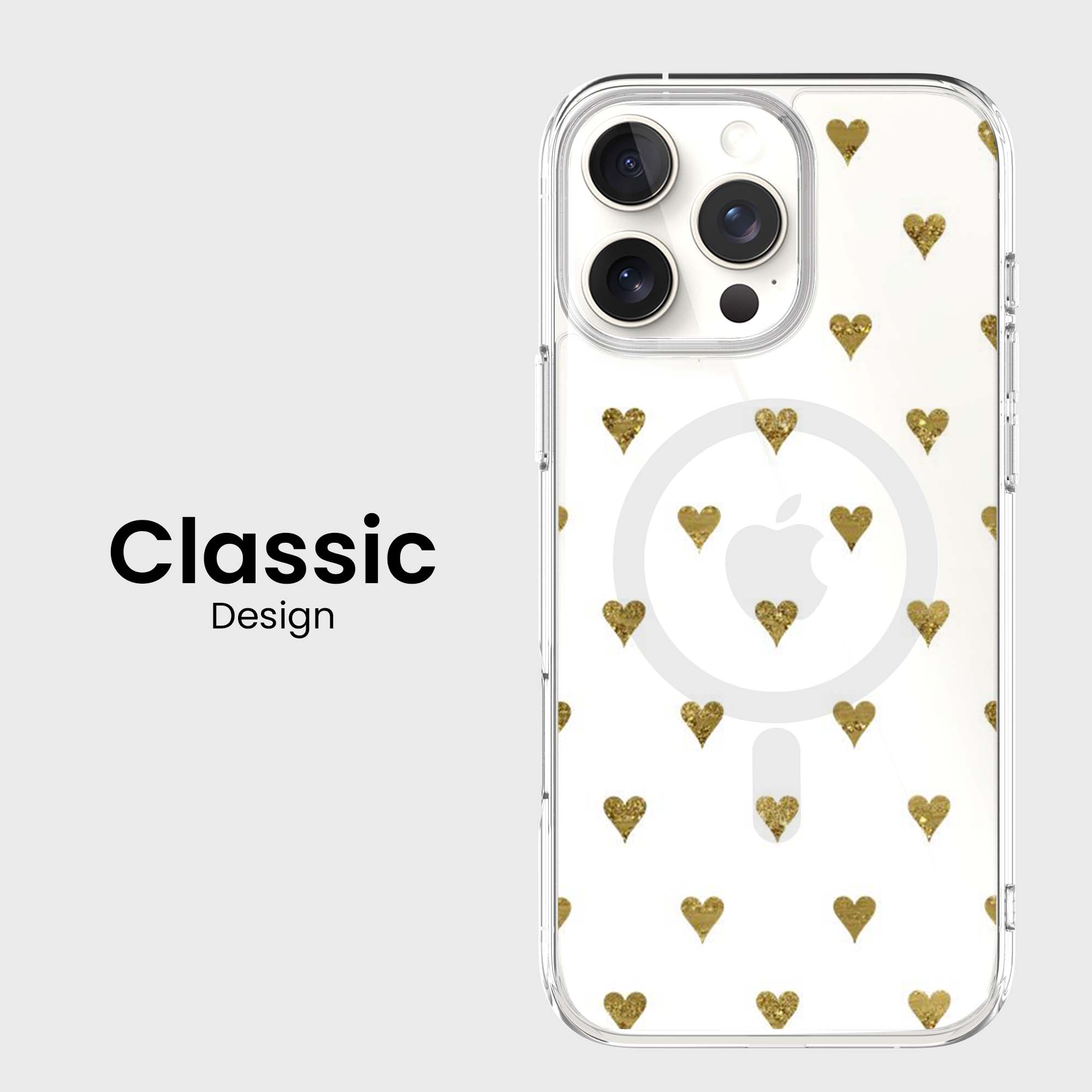 Gold Hearts - iPhone 16 Pro Max