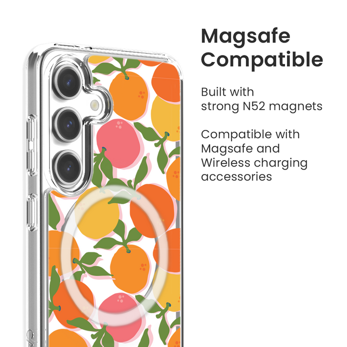 Orange You Clever Design Clear Case