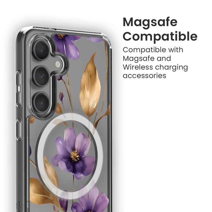 Clear Design Case - Purple Wildflower