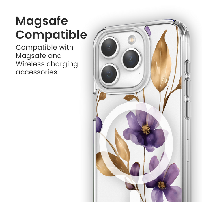 Clear Design Case - Purple Wildflower