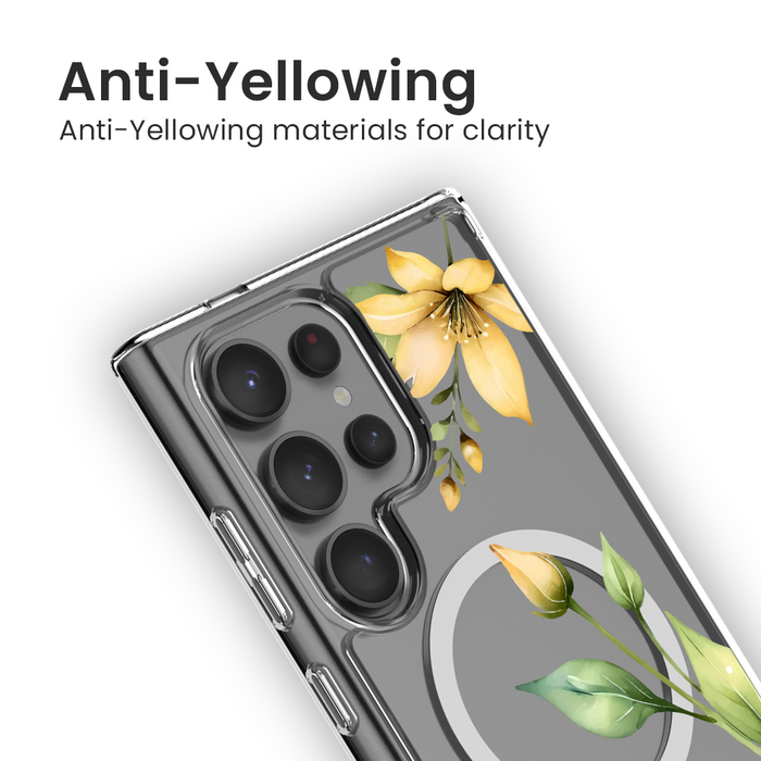 Clear Design Case - Yellow Wildflower