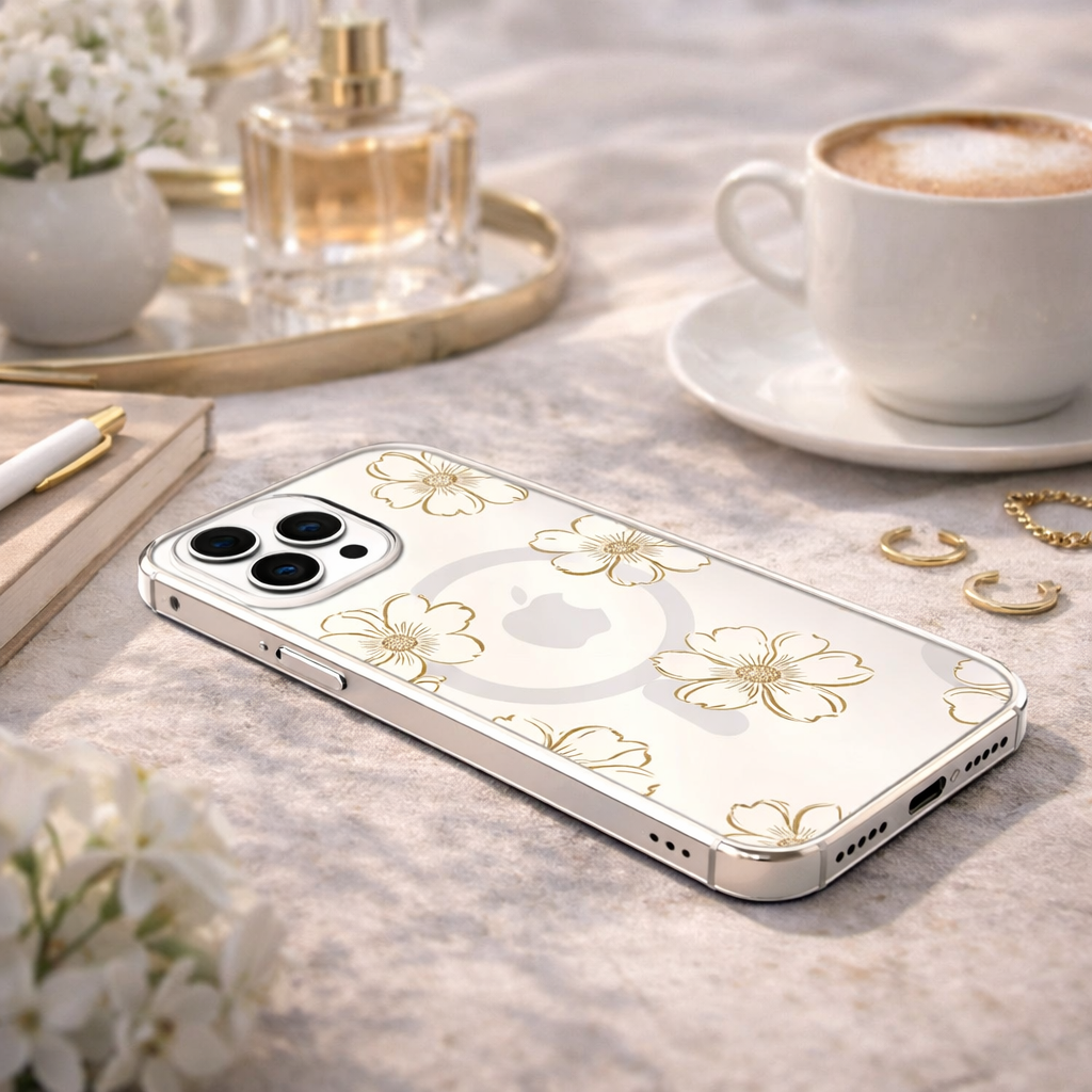 Gold Floral - iPhone 16 Pro Max