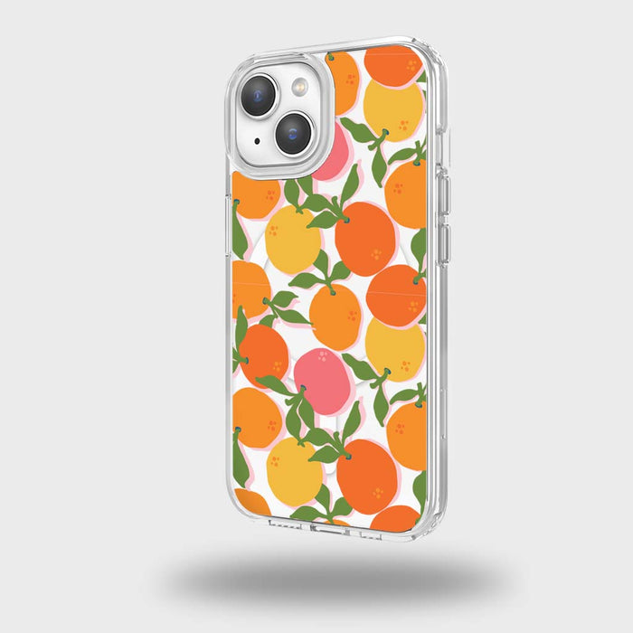 Orange You Clever Design Clear Case