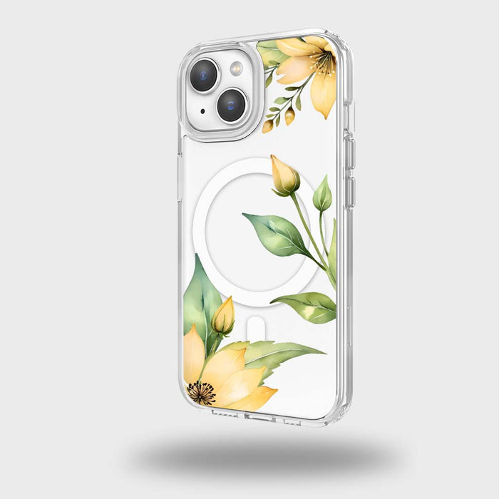 Clear Design Case - Yellow Wildflower