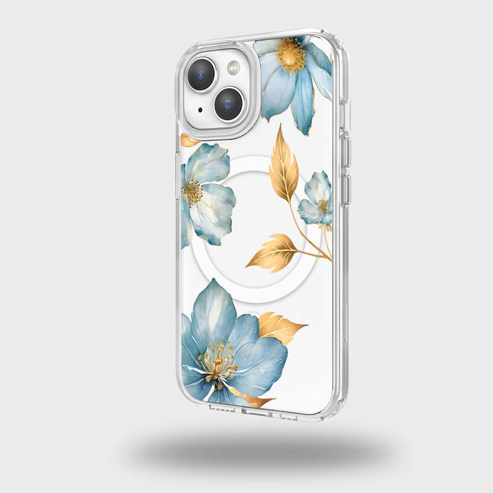 Clear Design Case - Blue Wildflower