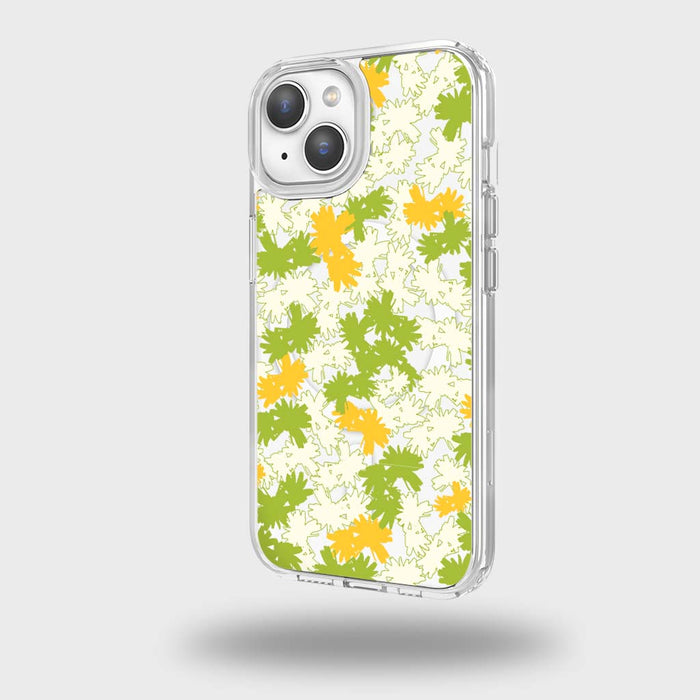 Dandelion Design Clear Case - Yellow and Green