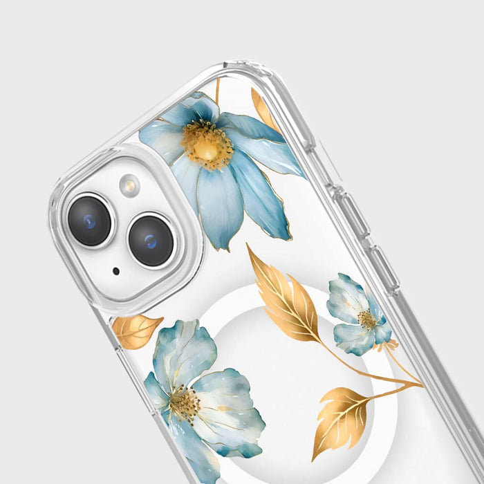 Clear Design Case - Blue Wildflower