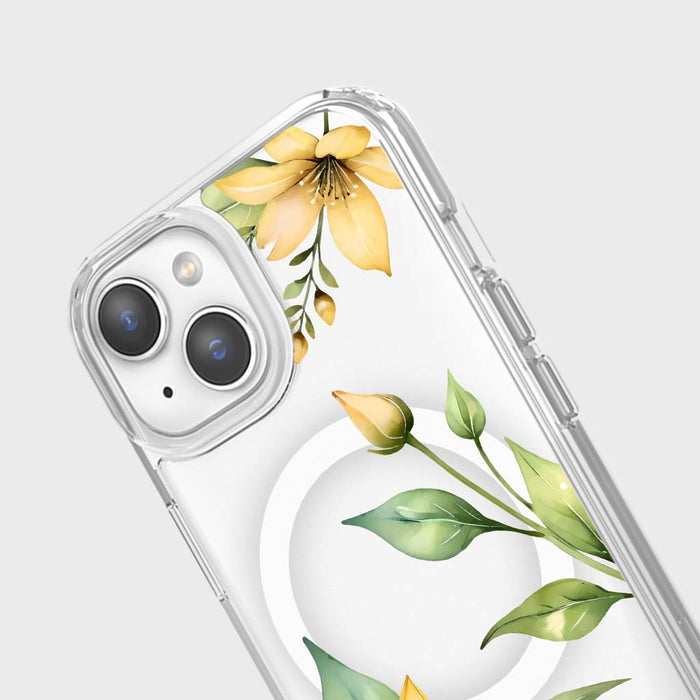 Clear Design Case - Yellow Wildflower