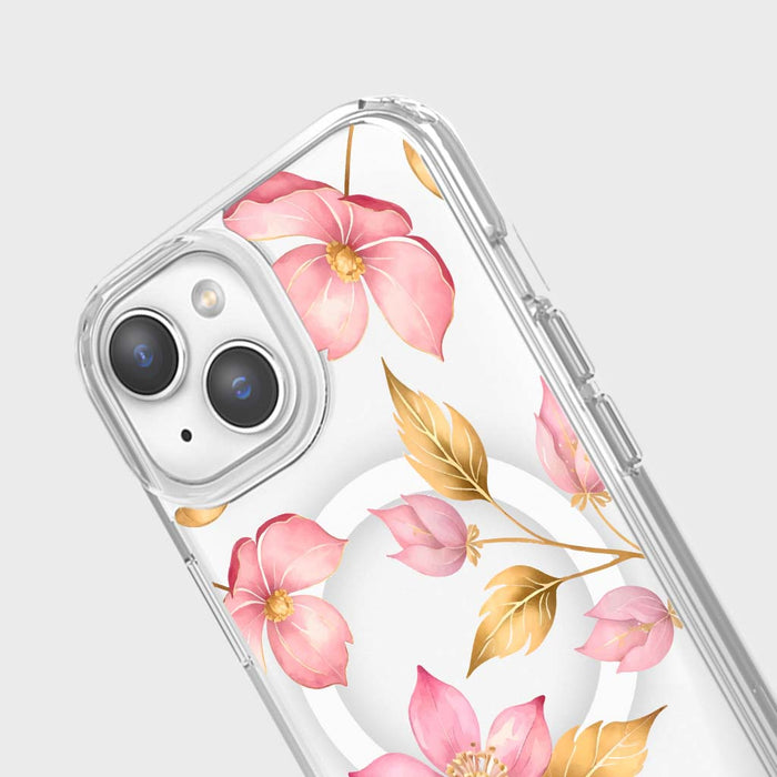 Clear Design Case - Pink Wildflower