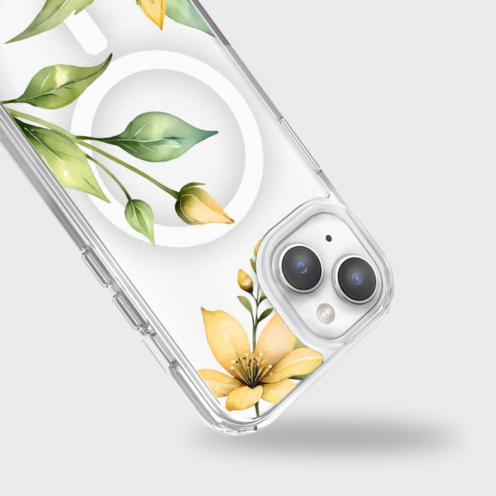 Clear Design Case - Yellow Wildflower