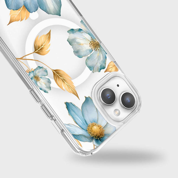 Clear Design Case - Blue Wildflower