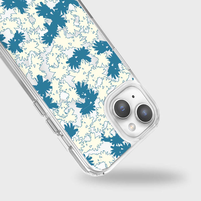 Dandelion Design Clear Case - Blue