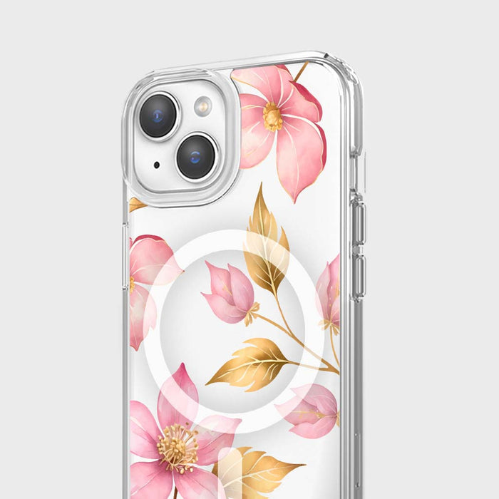 Clear Design Case - Pink Wildflower