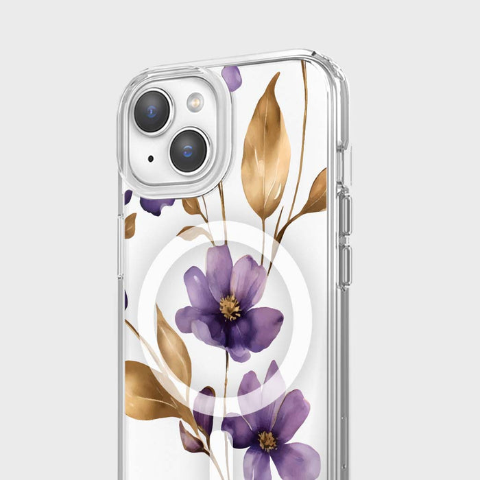 Clear Design Case - Purple Wildflower