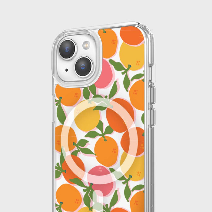 Orange You Clever Design Clear Case