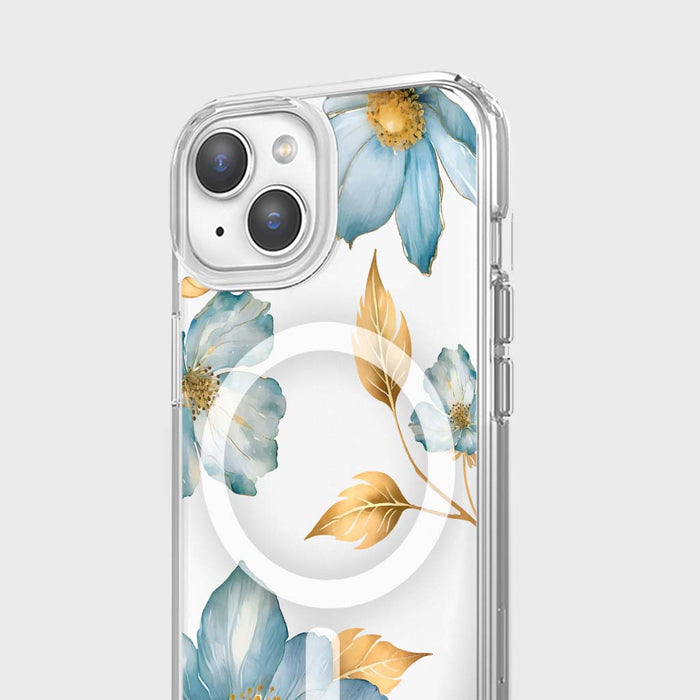 Clear Design Case - Blue Wildflower