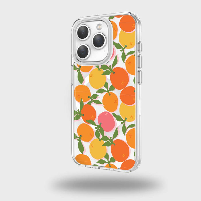 Orange You Clever Design Clear Case