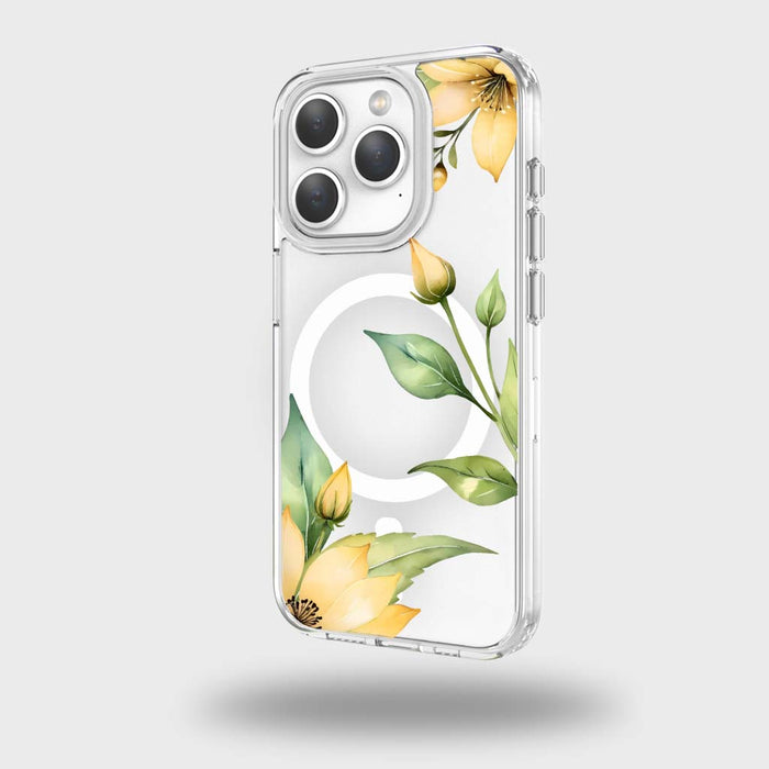 Clear Design Case - Yellow Wildflower