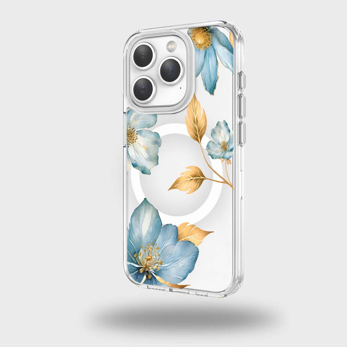 Clear Design Case - Blue Wildflower