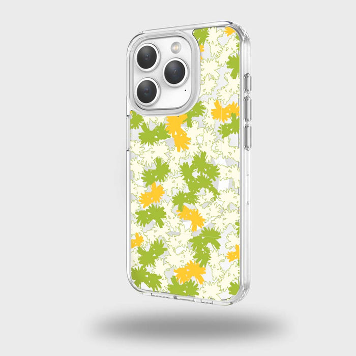 Dandelion Design Clear Case - Yellow and Green