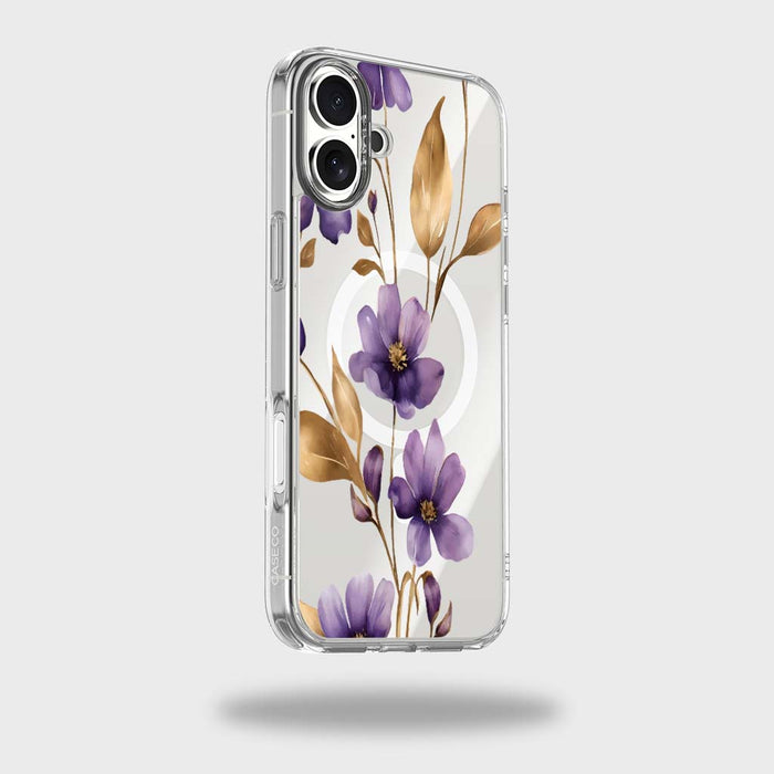 Clear Design Case - Purple Wildflower