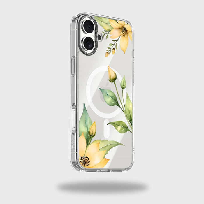 Clear Design Case - Yellow Wildflower