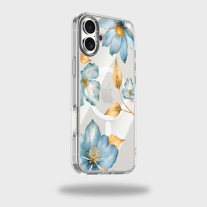 Clear Design Case - Blue Wildflower