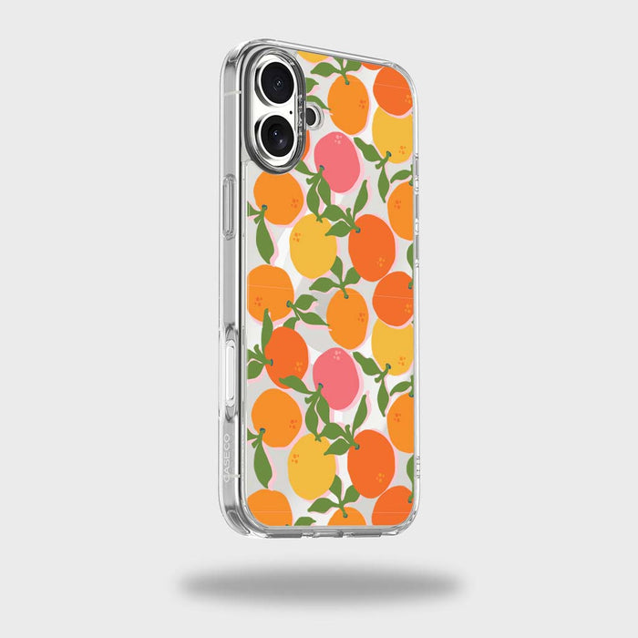 Orange You Clever Design Clear Case