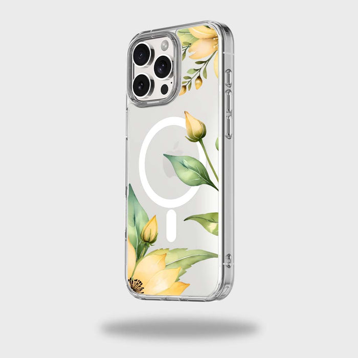 Clear Design Case - Yellow Wildflower