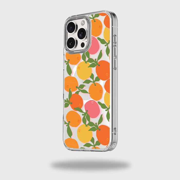 Orange You Clever Design Clear Case