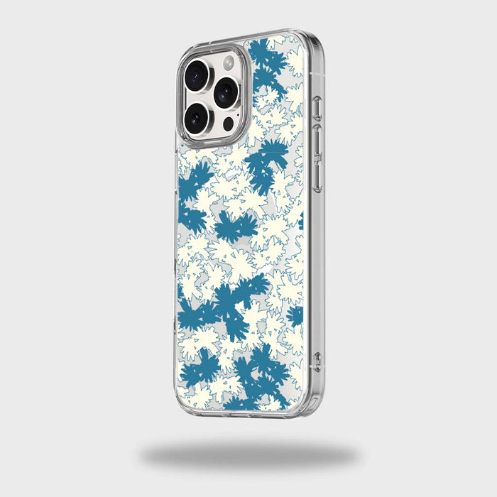 Dandelion Design Clear Case - Blue