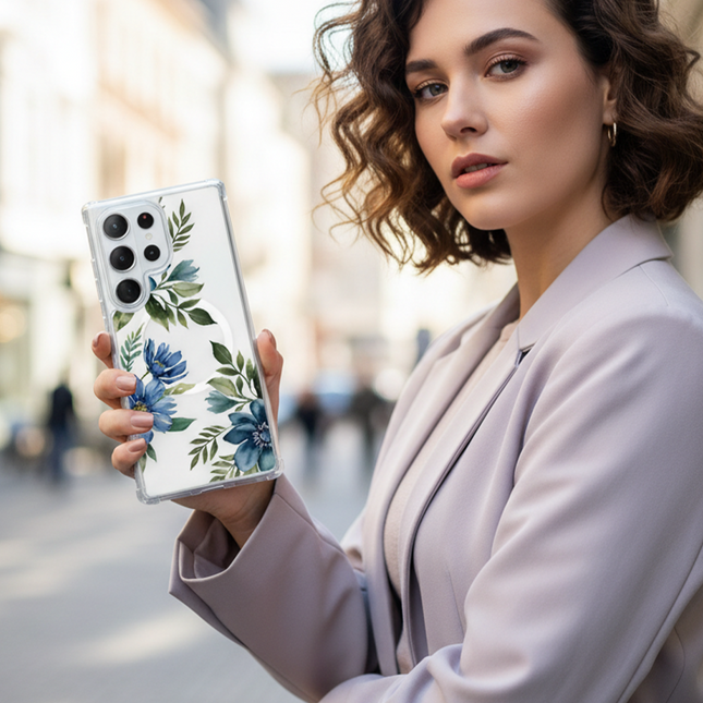 Blue Floral - Samsung S26 Ultra