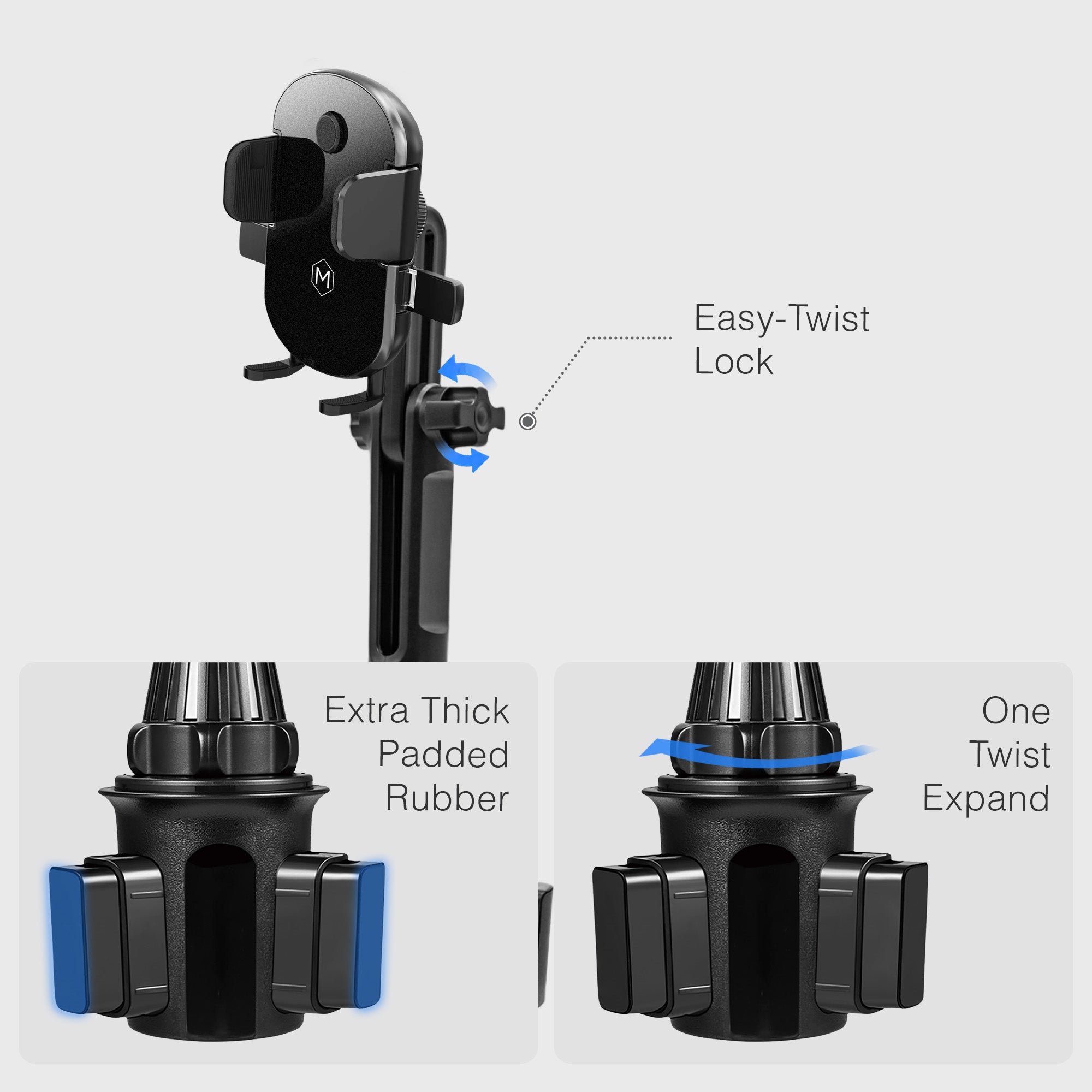 Mighty Mount Universal Cup Holder Phone Mount Grip Cradle