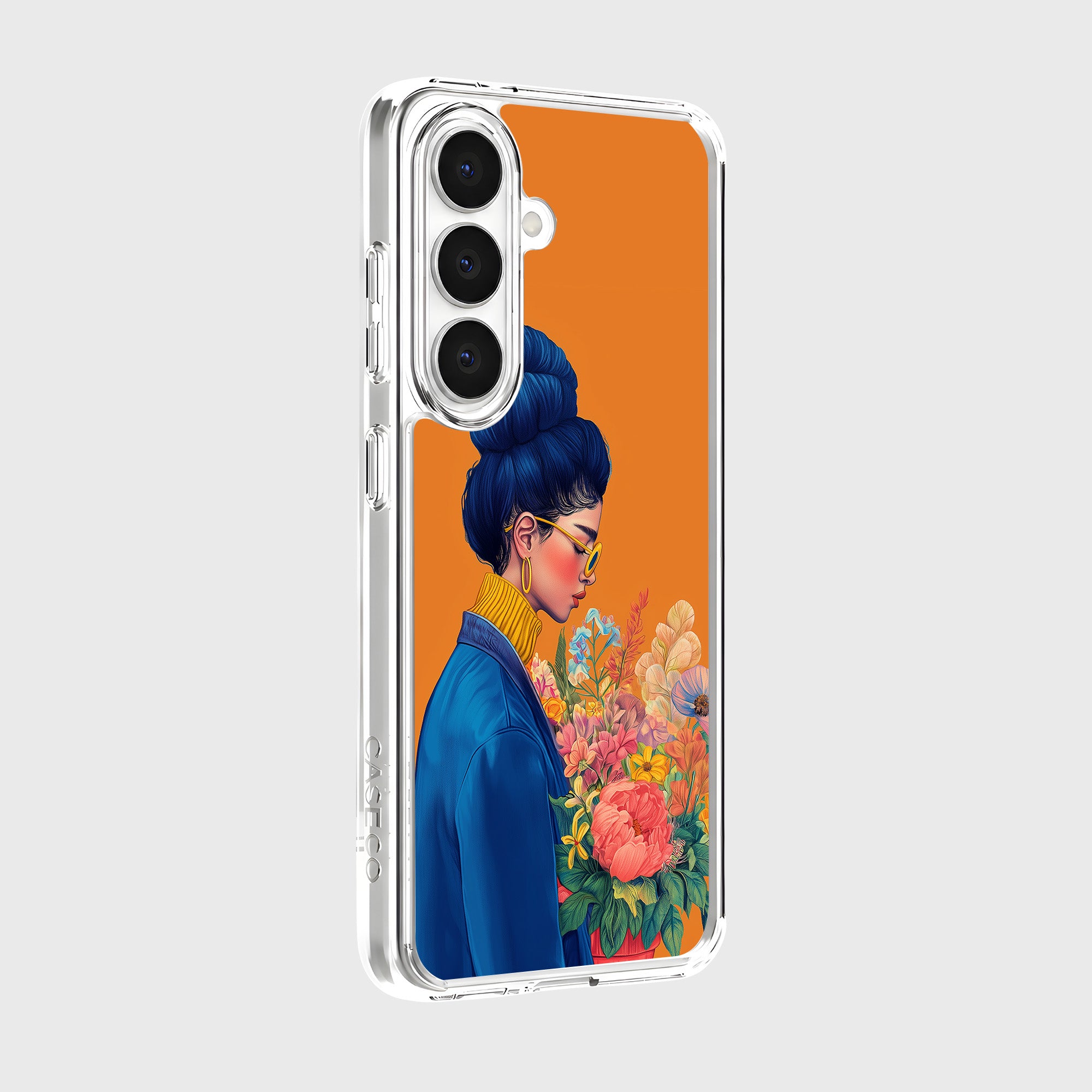 Woman in Blue Samsung S26 Phone Case